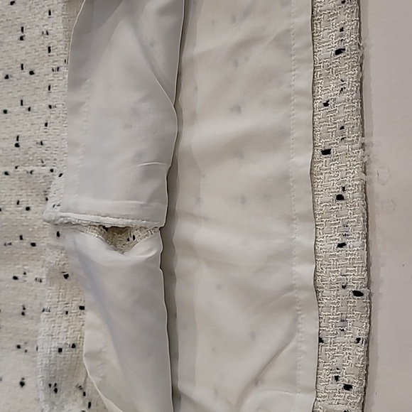 Ann Taylor Knotty Tweed Skirt White Black 12 - Picture 11 of 13
